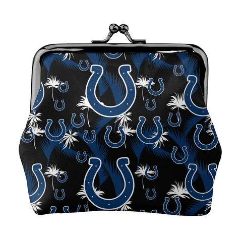 Indianapolis Colts Leather Coin Purse Change Purse Hawaii Printed Lady Wallet Cover