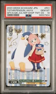 Together with Mr Penguin, Anya Stamped Weiss Schwarz SPY/S106-P01S PR PSA 10 - Picture 1 of 2