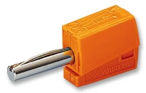 WAGO 4mm Banana Plug With Cage Clamp Cable Termination Orange 28 - 14AWG 42V 20A - Picture 1 of 1