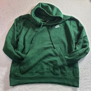 Nike Hoodie Mens Large Green Outdoors Pullover Hooded Sweatshirt Heavyweight