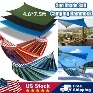 Outdoor Sun Shade Sail Canopy Shelter Cover/Heavy Duty Hammock Swing Bed Chair - Bild 1 von 48