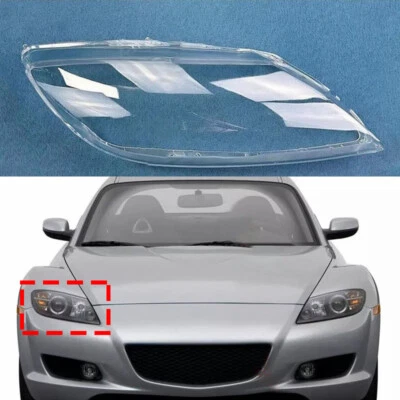 Cubierta de pantalla de lente de faro derecho + pegamento de sello para Mazda RX-8 cupé 2004-2008 Foto 1 de 4