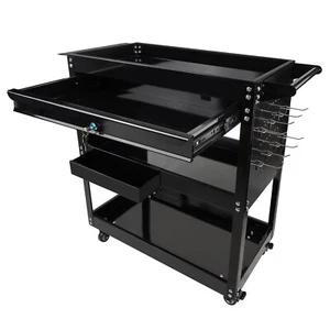 BHB 3 Tier Rolling Tool Cart Box On Wheels with Lockable Drawer, Heavy Duty C... - Picture 1 of 7