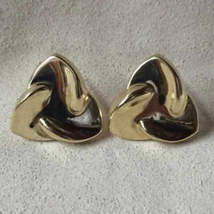 Vintage 14k Yellow Gold Omega Back Earrings - Picture 1 of 6