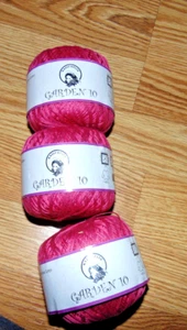 3 Nazli Garden 100 % ägyptische Gelin Gize mercerisierter Baumwollfaden Gr. 10 Rose neu - Bild 1 von 4