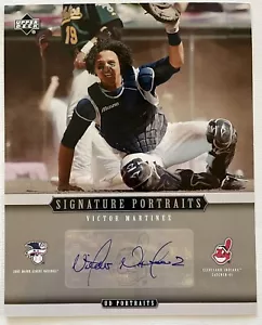 Victor Martinez Signed Autographed 2005 UD Portraits 8x10 Photo Cleveland : UDA - Picture 1 of 2