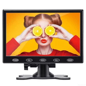 US-7" HD Display Small Portable Monitor LCD Screen AV VGA HDMI Security Speaker - Picture 1 of 14