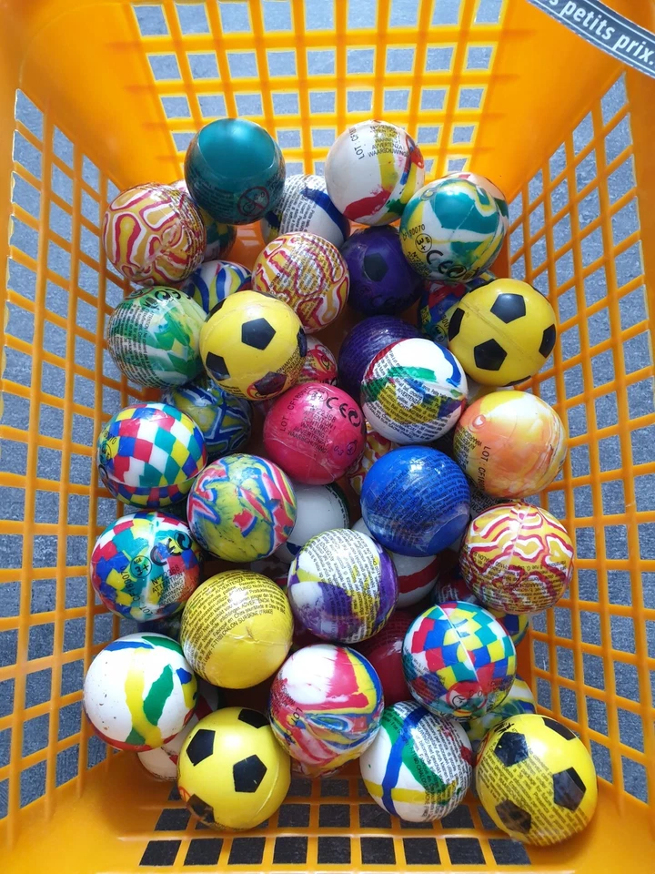 2 balles rebondissantes , balle 35 mm ,Balles multi couleurs ,2 balles - Photo 1/1