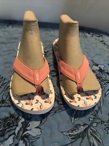 Reef Pink Sandals Size 5 Kids Flip Flops Stargazer Mermaid Shoes New $15