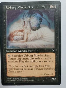 MTG Magic The Gathering Card Urborg Mindsucker Summon Mindsucker Black V Visions - Picture 1 of 2