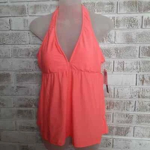 Traje de baño Alex Marie Tankini Top nuevo con etiquetas talla 8 neón melón - Imagen 1 de 7