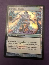 MTG - Paradise Mantle - FOIL - Fifth Dawn - NM/VLP(primarily On Backs) See Pics!