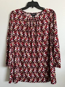 Liz Claiborne Damen Größe XL Oberteil 3/4-Arm mehrfarbig zur Arbeit Karriere - Bild 1 von 4