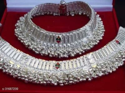 Encantadoras tobilleras de cadena de latón y cobre chapadas en plata Allure para mujer envío gratuito Foto 1 de 4