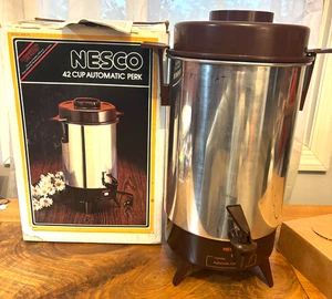 Nesco 42 Cup Automatic Perk Percolator - Commercial Use #62348 - 14 1/2" Tall - Picture 1 of 16