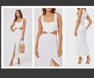 NUEVO $139 L*SPACE Vestido Skyler en Blanco - Crema Talla Grande #B942 - Imagen 1 de 10