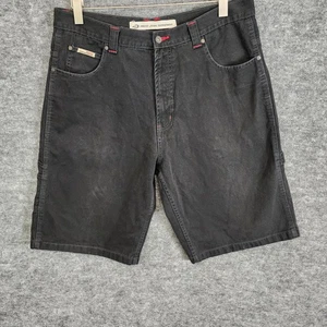 Vintage Y2K Paco Jean Co Shorts 38 schwarz rot Carpenter Baggy Skater lose Goth - Bild 1 von 14