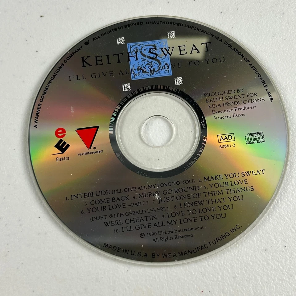 Keith Sweat - I'll Give All My Love To You компакт-диск 1990 R&B Elektra - Изображение 1 из 1