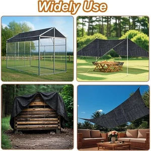 Wasserabweisendes Beschattungsnetz 3 5m x 2m mit 20 elastischen Seilen für den - Picture 1 of 7