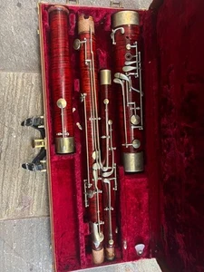 Henri Dobuis brand wooden Bassoon with case. Made in France - Picture 1 of 13