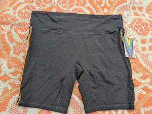 New pride target adult 1x shorts black rainbow accent - Picture 1 of 5
