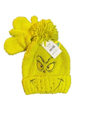  Juego de 2 gorro y mitones verde pompón con puños Dr. Seuss' The Grinch para niños pequeños Foto 1 de 3