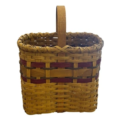 Vintage | Woven Wicker Basket with Handle | Unsigned | Farmhouse Decor - Image 1 of 4
