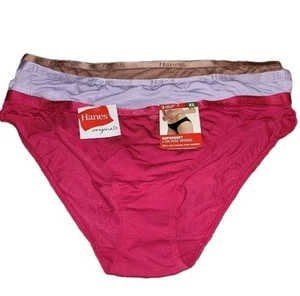 HANES ORIGINALS PACK OF 3 WOMEN'S SZ XL SUPERSOFT LOW RISE BIKINIS UNDERWEAR - Picture 1 of 7