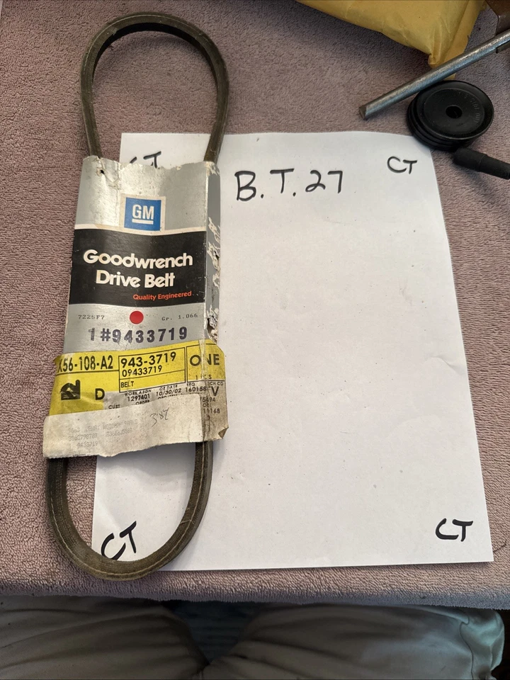 Cinto de transmissão acessório genuíno GM OEM NOS 9433719 1985-1986 Chevrolet Astro 4.3L - Imagem 1 de 1