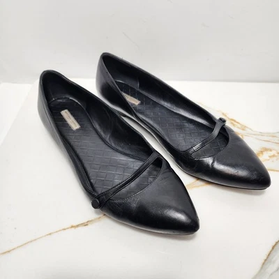 Bottega Veneta Mujer Talla 37.5 (7.5) Cuero Sin Cordones Ballet Pisos Negros Informales Foto 1 de 4