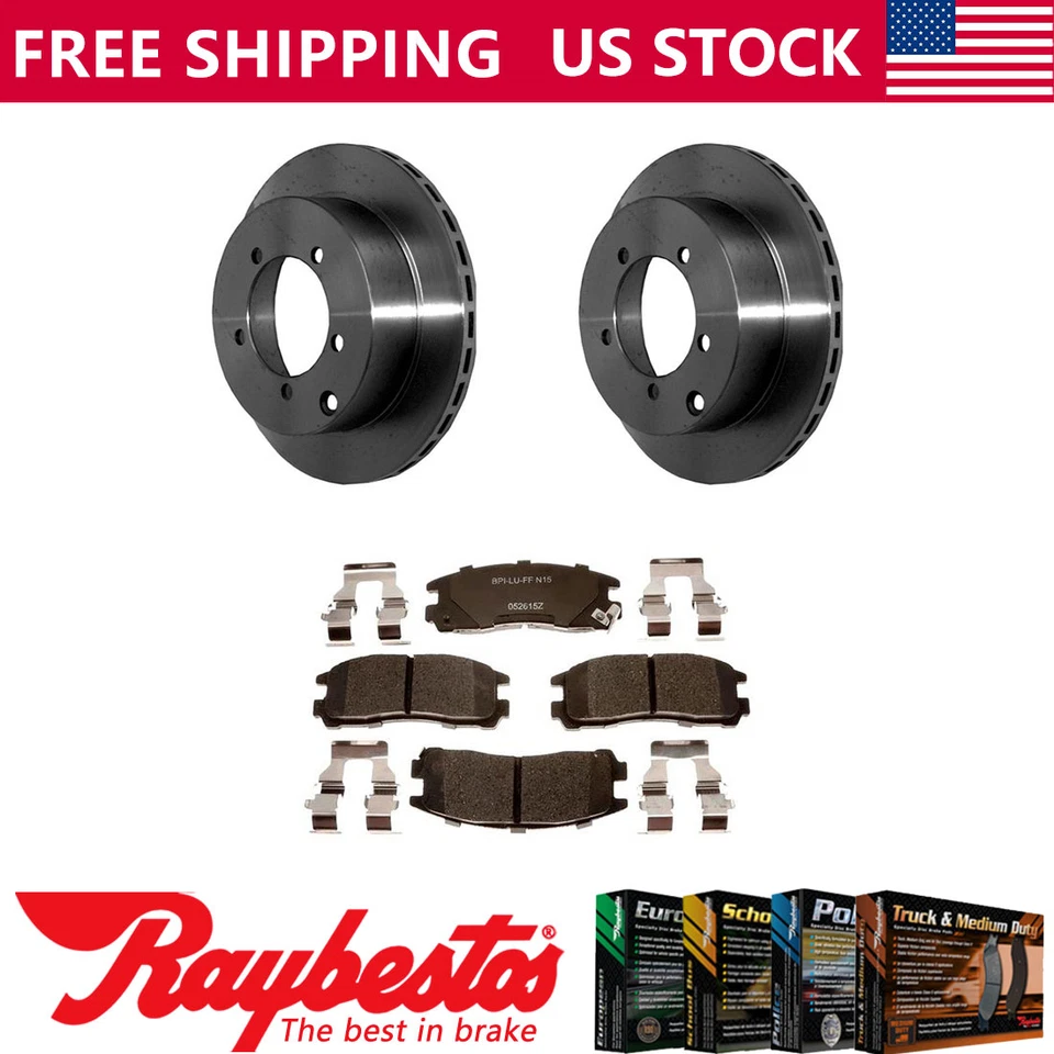 Rotores de freno traseros + pastillas de freno de cerámica y herrajes para Dodge Stealth 1991-1995 Foto 1 de 4