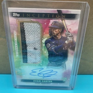 2024 Topps Inception Evan Carter Batting Glove Auto Relic /25 Texas Rangers - Picture 1 of 5