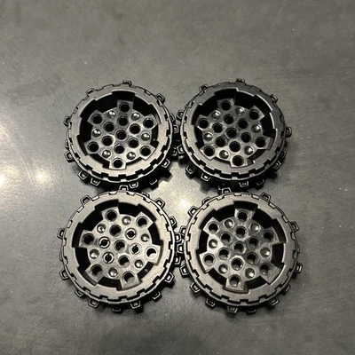 Lego 64711 Black Wheel Plastic Small Cleats Lot of 4 Power Miners 8708 8190 5979 - Image 1 of 2