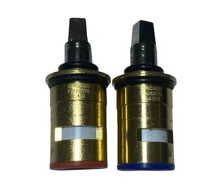 Chigago Rubinetti Coppia Stelo Corto 1-100XKBL12JKABNF & 1-099XBL12JKABNF Freddo/Caldo - Foto 1 di 3