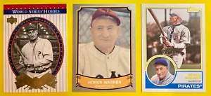 HONUS WAGNER, Pittsburgh Pirates 3-Card Lot, HALL OF FAME, All-Time Great - Picture 1 of 2