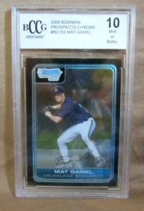 Mat Gamel RC 2006 Bowman Chrome Prospects Rookie Card#153 BCCG10!Brewers 3B RC  - Picture 1 of 2