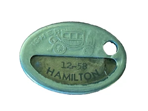 Fisher Body Mitarbeiter ID Abzeichen Pin 12-58 Hamilton Ohio Werk GM Vintage geprägt - Bild 1 von 21