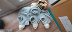 3 Vintage Russian Army Military Gas Masks With Filters, Ussr Era Period (Size 2)