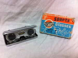 Vintage The Akron COMPACT FOLDING SPORTS GLASSES Binoculars / Opera Mid-Century - Picture 1 of 8