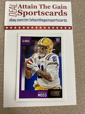 2020 Score Football Thaddeus Moss Rookie - Image 1 of 2