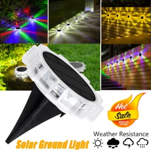 4~24Pack LED Solar Garden Lamp Disk Lights Waterproof In-Ground Driveway Pathway - Picture 1 of 32
