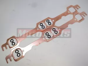 Chevy SBC 1.50" GM D-Port Copper Exhaust Header Gaskets Chevrolet HotRod 283-350 - Bild 1 von 7