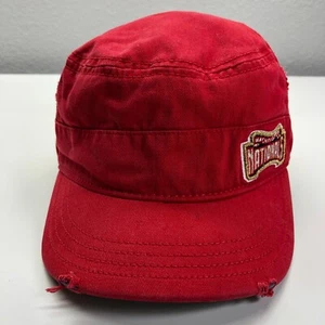 Washington Nationals Distressed Cadet Army Hat Cap New Era Red Womens OSFM - Picture 1 of 12