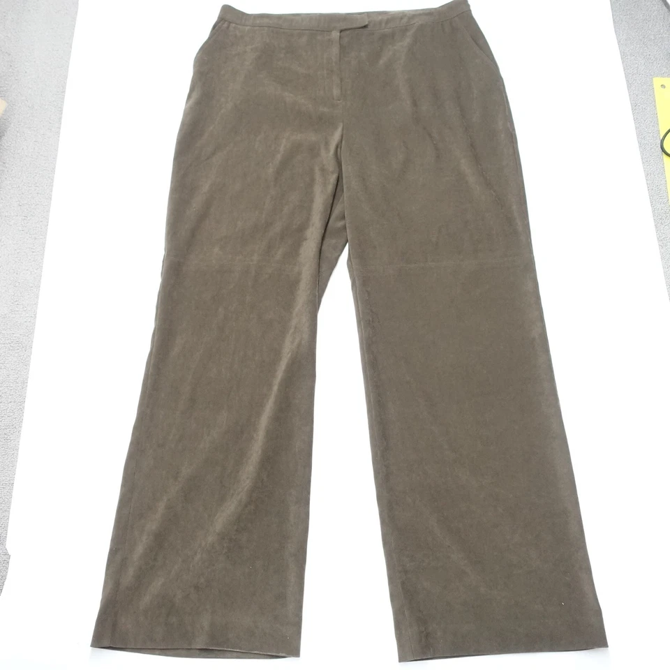 Norton McNaughton Trousers Women's 18 Brown Polyester Stretch Low Rise Straight - Image 1 of 4