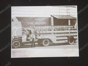 Camion Coca Cola con la pratica confezione da 6 carte fotografiche seppia ristampa anni '30 - Foto 1 di 1