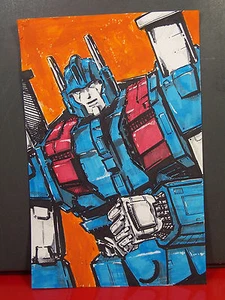 Ultra Magnus G1 Original Art 8.5" x 5.5" Artwork Sketch Transformers Autobot - Picture 1 of 3