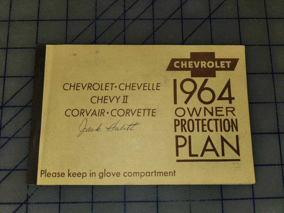 Chevrolet Corvette 1964 manual del propietario garantía plan de protección 40867S118900 Foto 1 de 4