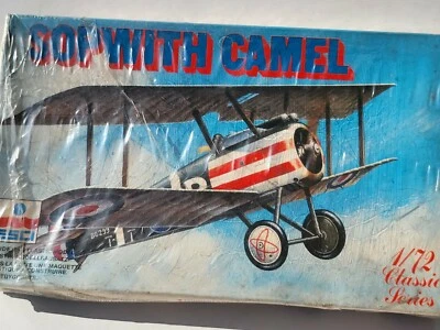  Plastic Construction kit 1970's Esci -Italy SOPWITH CAMEL M.I.B. 1:72 scale. - Immagine 1 di 4