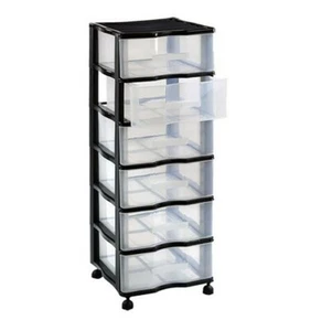 Cajonera oficina carro peluquería 6 cajones organizador de plástico - Imagen 1 de 2