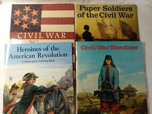 American Civil War Revolution Women Military History Coloring Books Activity Lot - Picture 1 of 17